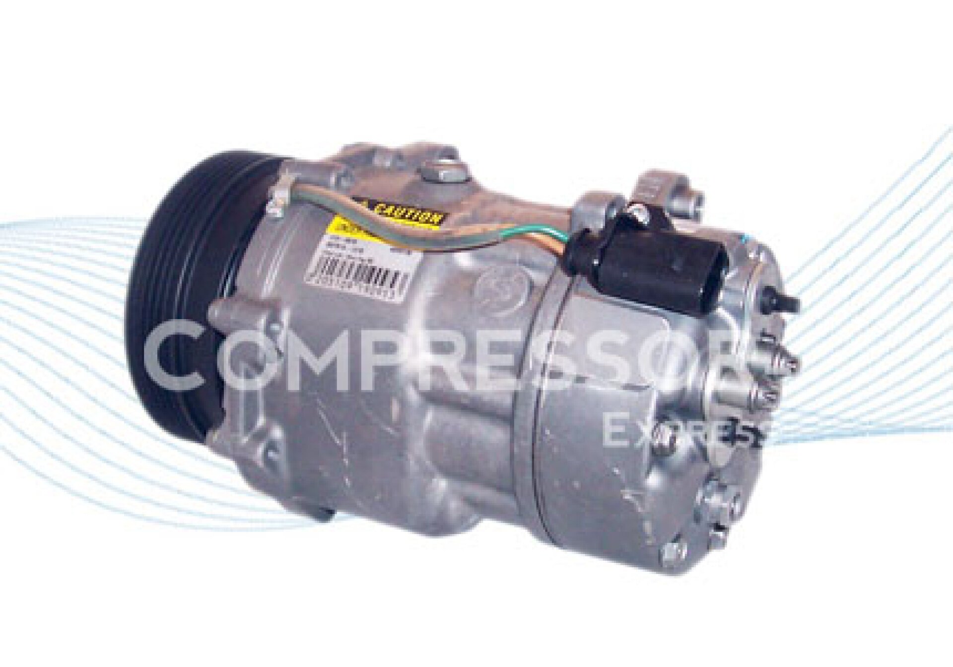 thumbnail image 2 of Sanden 1233 / 4255 A/C Compressor With Clutch - NEW OEM SD7V16 - Fits Multiple Models 2 of 5